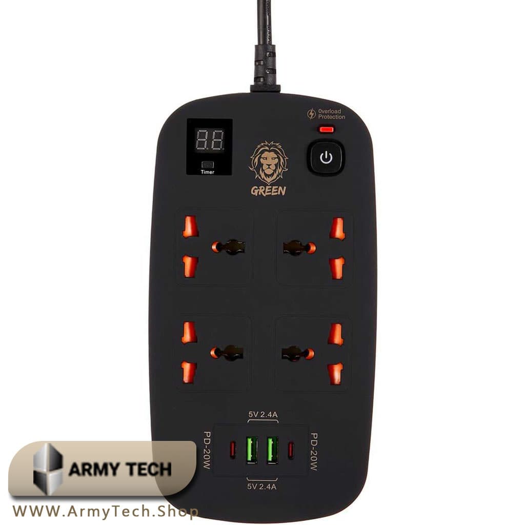 چندراهی برق گرین لاین GNPS2PDBK مدل تایمر دار هوشمند