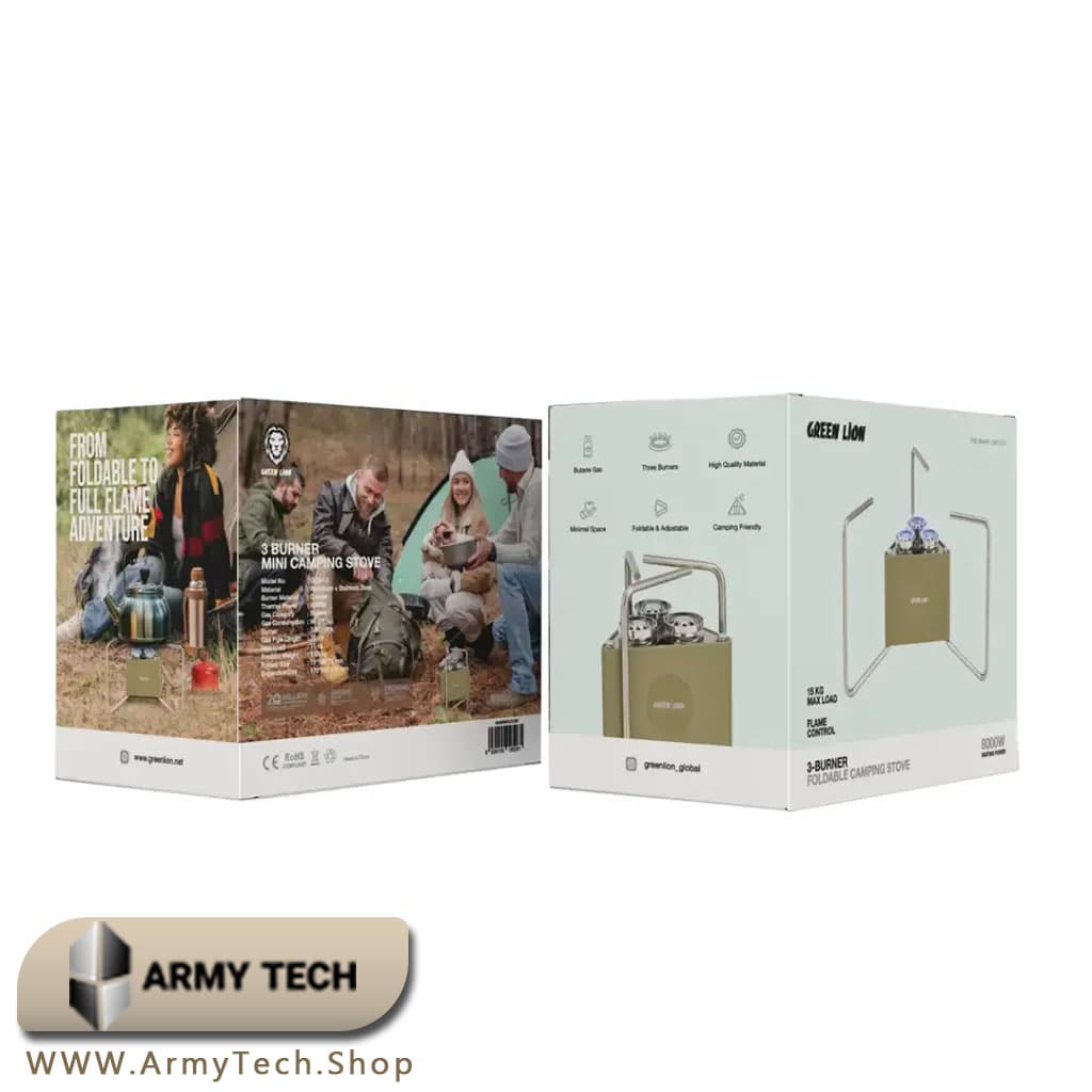 اجاق تاشو سه شعله کمپینگ گرین لاین مدل Green Lion 3Burner 3