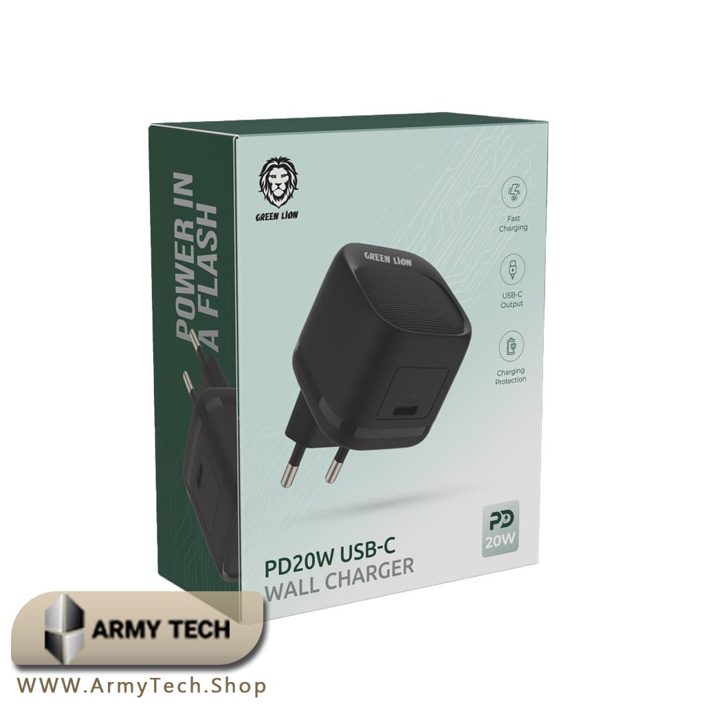 شارژر دیواری USB-C گرین لاین PD 20W Wall Charger 2
