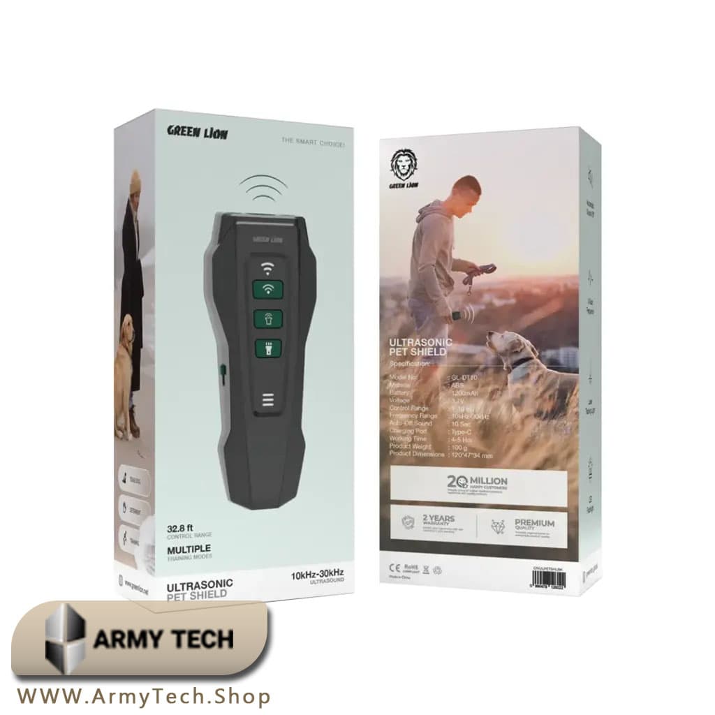 دستگاه دورکننده حیوانات گرین لاین مدل GL-DT10 با فرکانس اولتراسونیک و چراغ قوه 2