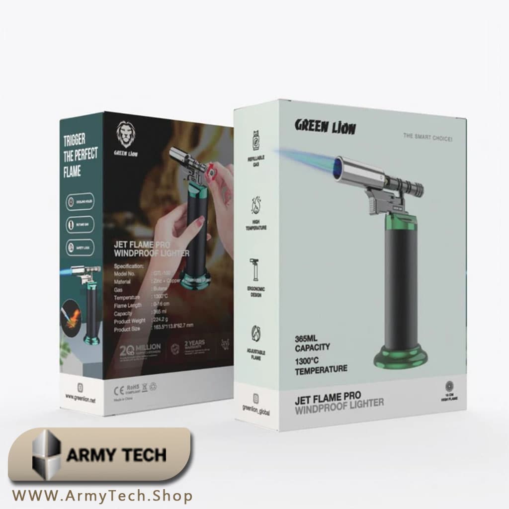 فندک تورچ ضدباد Green Lion GTL-100 با شعله جت 3