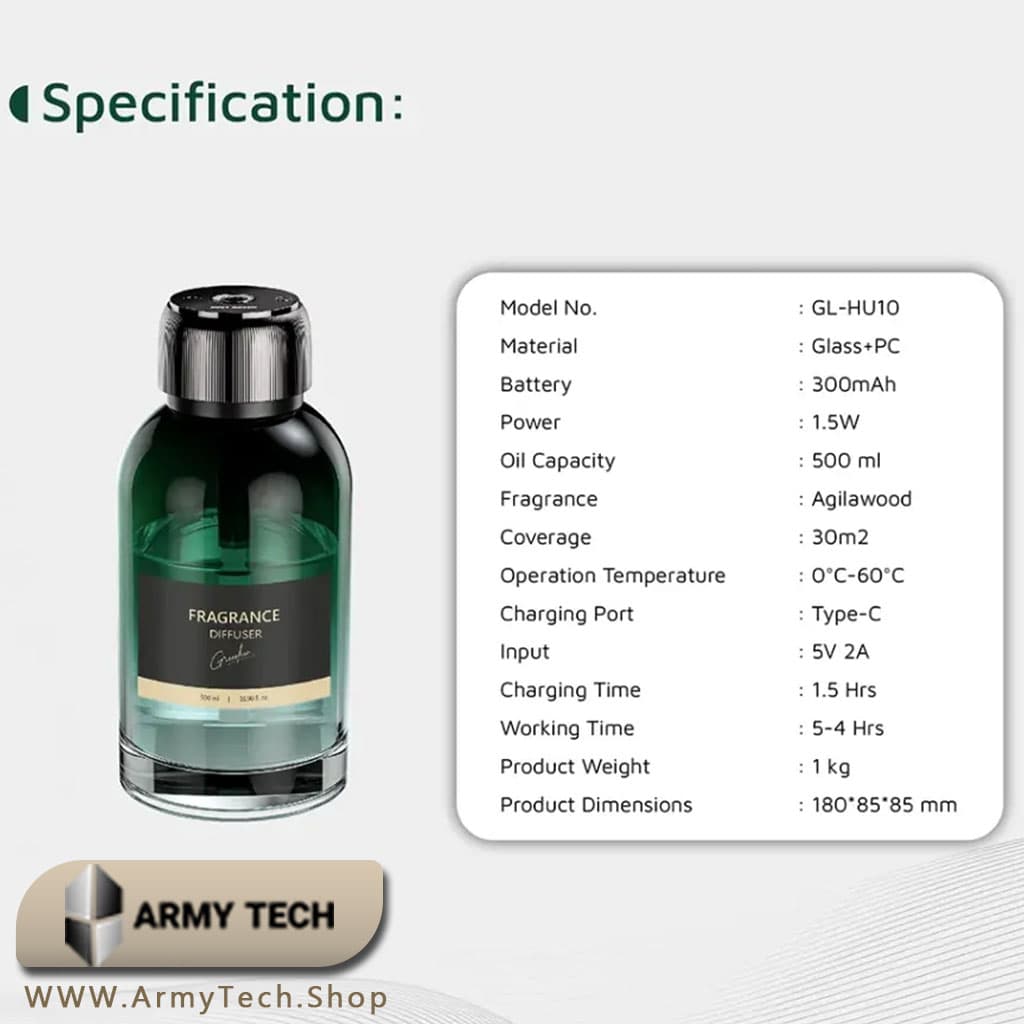 خوشبوکننده هوشمند Green Lion مدل Jumbo ظرفیت 500 میلی‌لیتر 3