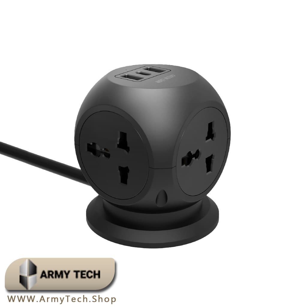 چندراهی رومیزی Green Lion مدل GL-US04 پریز یونیورسال و USB-C 20W