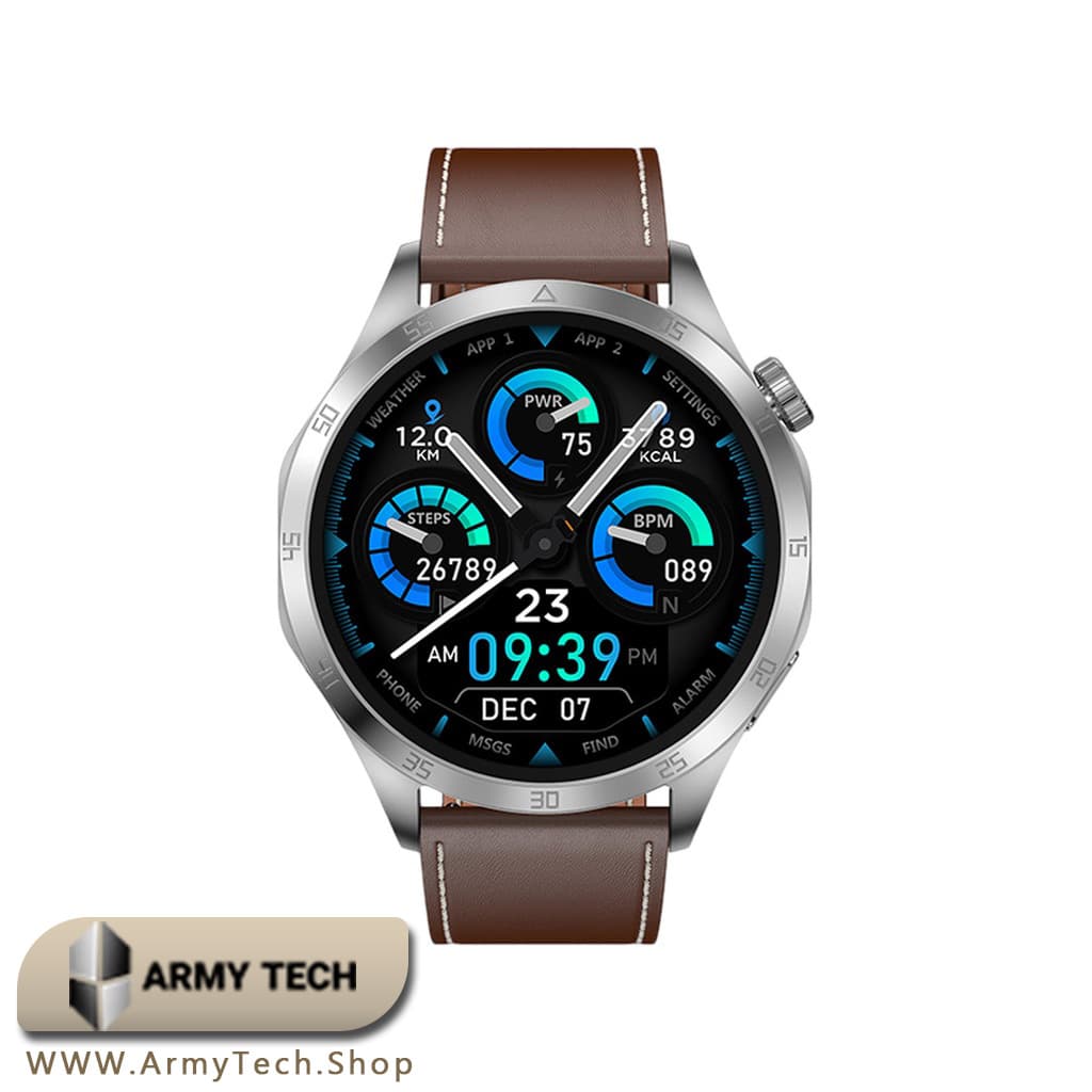 ساعت هوشمند گرین لاین مدل Optima با بند چرمی و سنسور سلامت