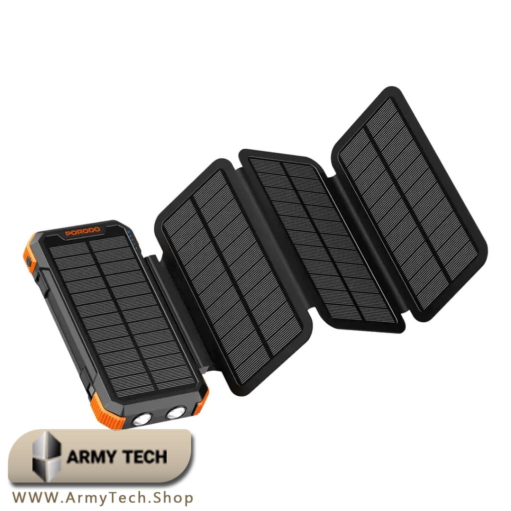 پاوربانک خورشیدی Porodo PB070 ظرفیت 20000 میلی‌آمپر