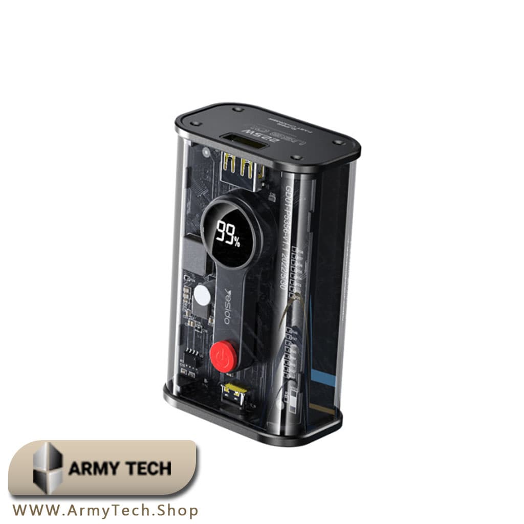 پاوربانک شفاف Yesido YP35 ظرفیت 10000 میلی‌آمپر