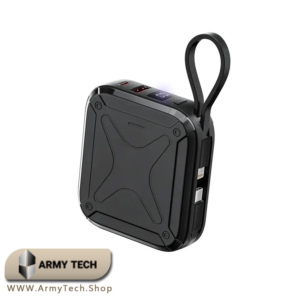 پاوربانک Green Lion مدل Xtreme 10 ظرفیت 10000mAh PD/QC تا 22.5W و کابل داخلی 2