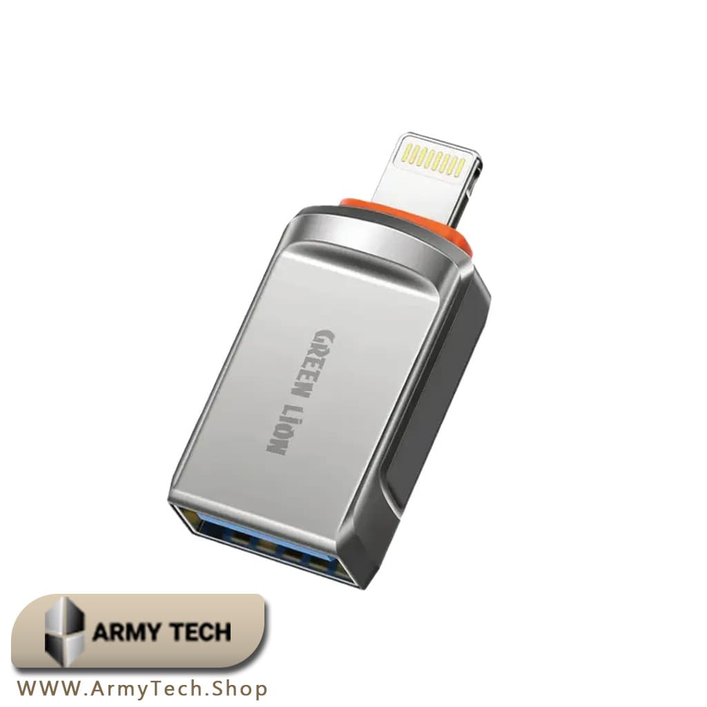 مبدل OTG USB-A به Lightning گرین لاین GNOTGALTAGY Zinc Alloy 480Mbps