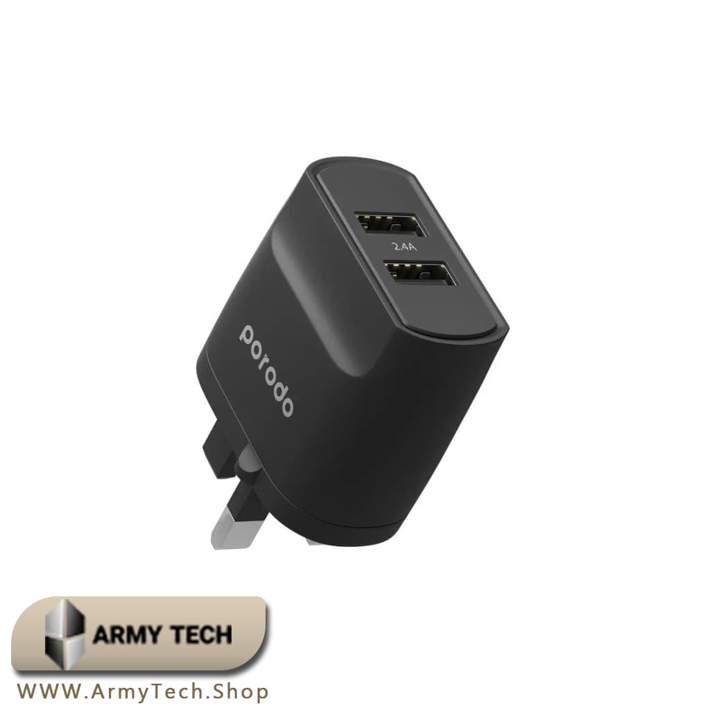 خرید شارژر دیواری دو پورت پرودو بلو UK Auto-ID