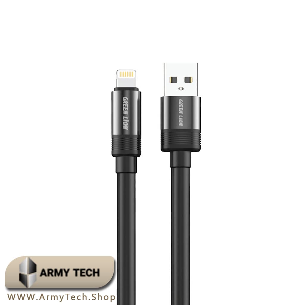 کابل USB-A به Lightning گرین لاین مدل GNSLCATLBK Silicone Cable 1m